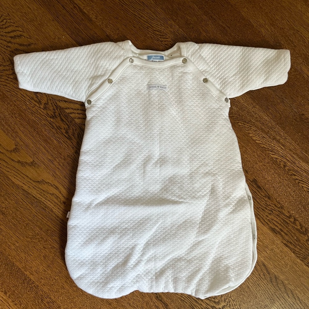 Jacadi Paris Baby Cotton Sleep Sack - White